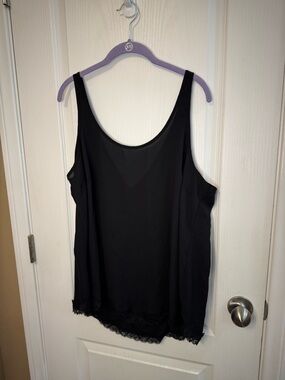 torrid Black Lace-Hem Camisole